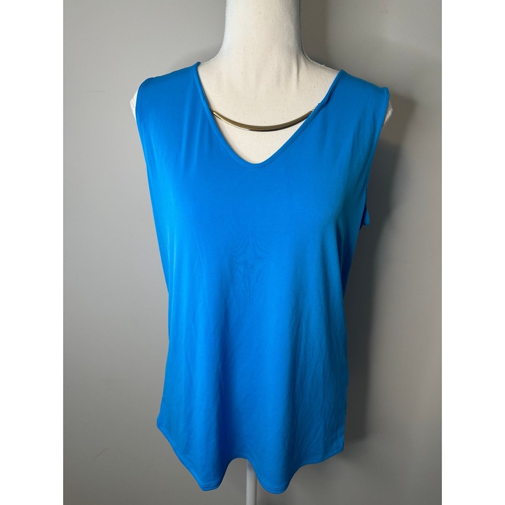 Dana Buchman Sleeveless‎ Blue Top NWT